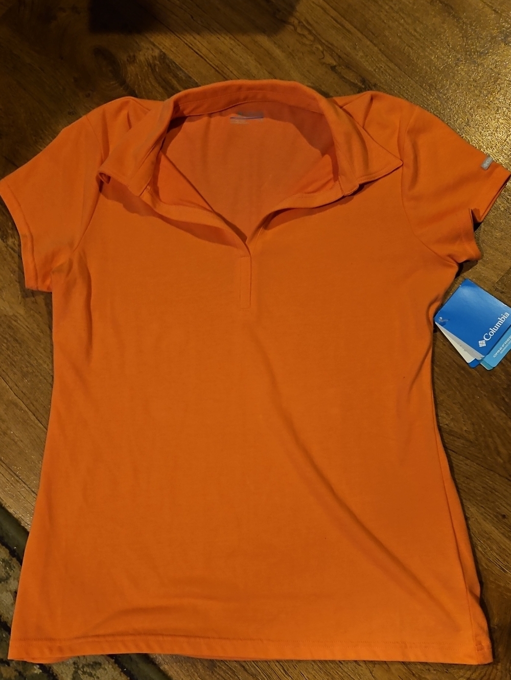 NWT Columbia Light Orange Polo Size Large